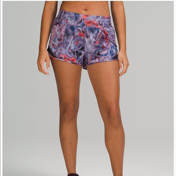 lululemon athletica Pants - lululemon atmospheric purple multi/classic navy hotty hot shorts 2.5in!